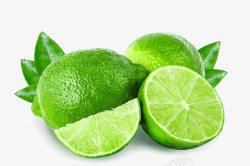 绿色半透明新鲜水果柠檬高清图片