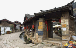 丽江古镇古老的建筑物高清图片
