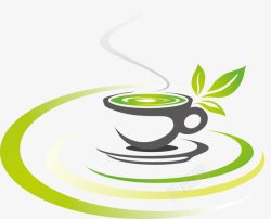 茶文化设计绿茶矢量图高清图片