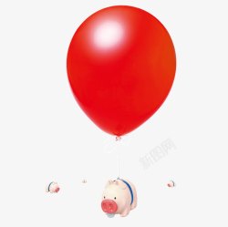 理财产品气球小金猪高清图片
