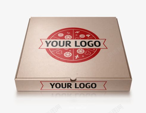 发光盒子可换logo的披萨盒子图标图标