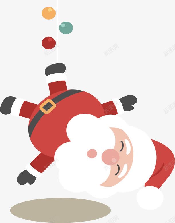 吊起来的圣诞老人png免抠素材_88icon https://88icon.com merryChristmas 圣诞快乐 圣诞老人 圣诞节 彩灯 矢量png