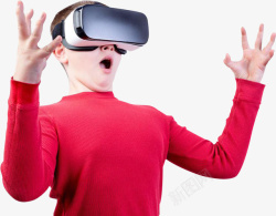 创意合成小孩体验VR技术效果素材