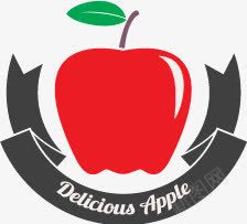 红色苹果牌子红色苹果标签图标图标