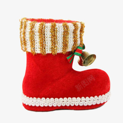 红色雪地靴圣诞老人的靴子高清图片