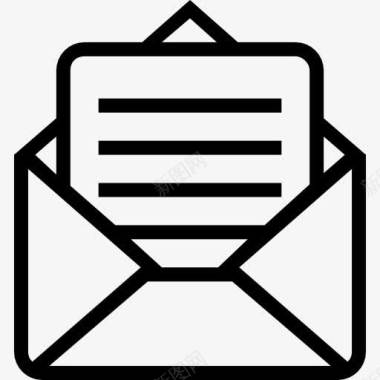 文件中风打开电子邮件概述界面符号图标图标