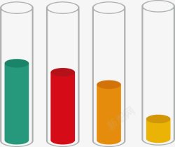 透明玻璃管多彩数值试管高清图片