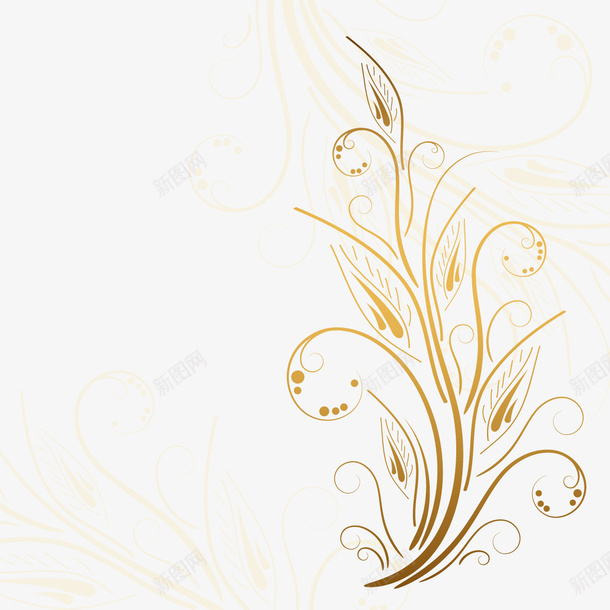 金色优美线条png免抠素材_88icon https://88icon.com 优美 优美曲线 矢量装饰 线条 金色 金色装饰