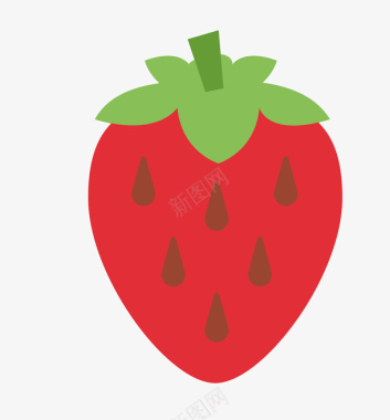 红色图标手绘卡通草莓图标图标