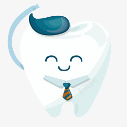 牙科医院在笑的牙齿广告图矢量图高清图片