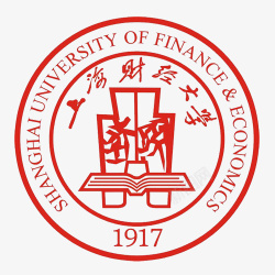 大学标签红色简约上海财经大学logo图标高清图片