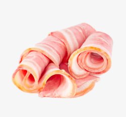 火锅涮品培根肉切片高清图片