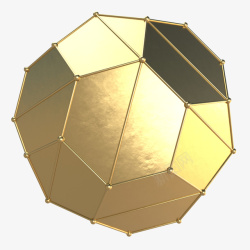 球形的多面体立体几何素材