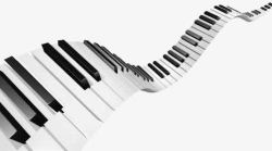 黑白键盘按键音乐乐器高清图片
