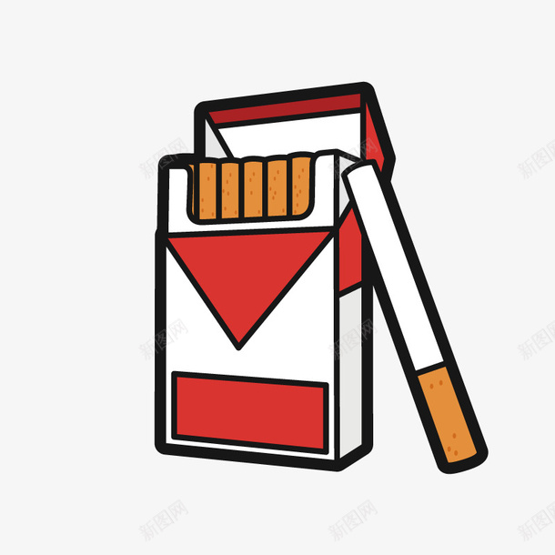 卡通手绘卡通香烟png免抠素材_88icon https://88icon.com 创意 动漫动画 卡通手绘 卡通香烟 烟叶 烟盒 立体烟盒