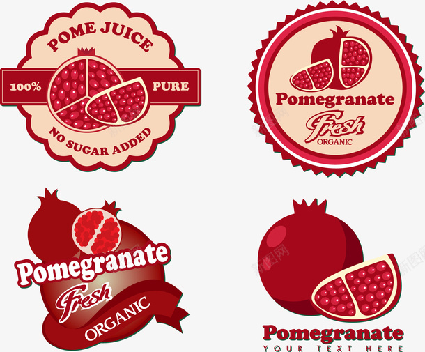 创意石榴图案矢量图ai免抠素材_88icon https://88icon.com 图案 圆形 形状 成熟 水果 石榴 红色 齿轮 矢量图