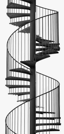 旋涡楼梯设计黑色扶手旋转楼梯高清图片