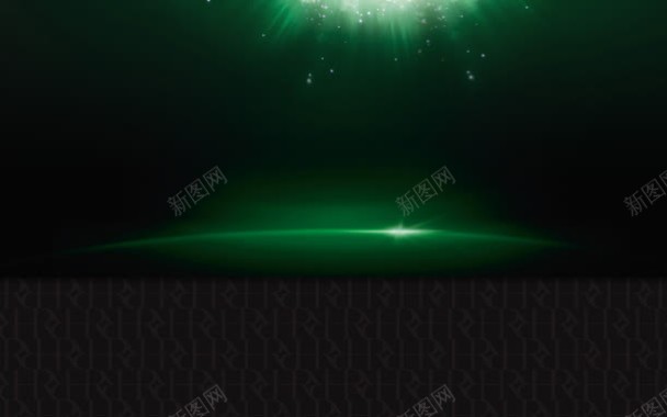 绿色光效星光海报背景