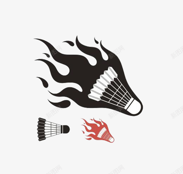 运动风手绘火速羽毛球png免抠素材_88icon https://88icon.com 手绘 看球赛 简约 运动