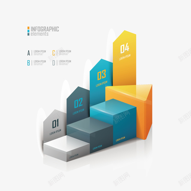 台阶分类图矢量图eps免抠素材_88icon https://88icon.com png素材 分类图 数字分类图 矢量图