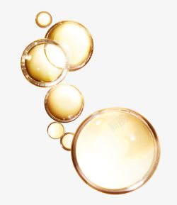 金色气泡金色透光圆形气泡高清图片