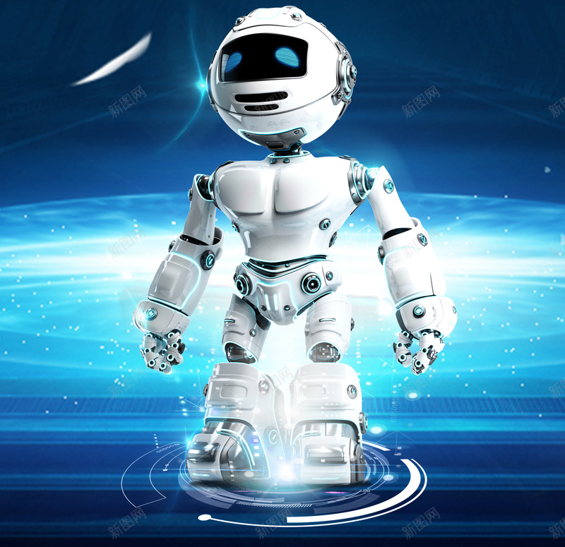 蓝色科技智能时代X展架psd设计背景_88icon https://88icon.com 人工智能 引领未来 星球 星空 智能时代 机器人 科技 蓝色