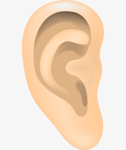 人体耳朵黄色卡通耳朵装饰高清图片