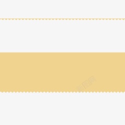 黄色清新锯齿标签素材