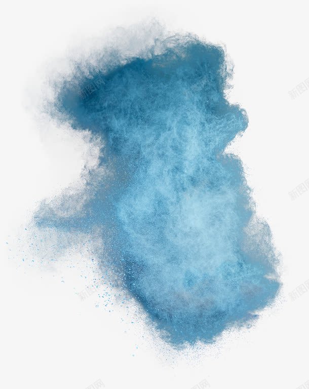 蓝色粉末粉尘png免抠素材_88icon https://88icon.com 烟雾 粉尘 粉末 色彩 设计元素 迷幻元素