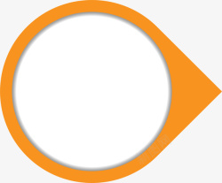 圆圈徽章橙色简约标签高清图片