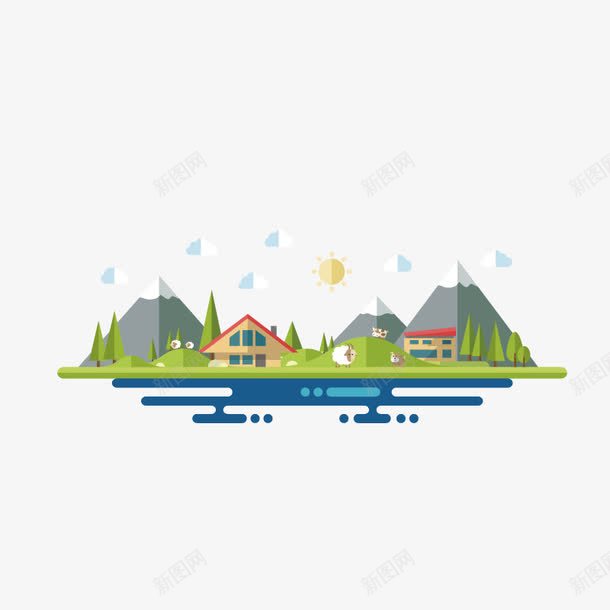 卡通简约装饰房子海报png免抠素材_88icon https://88icon.com 卡通建筑标识 卡通房子 广告设计 建筑 房子 插画扁平化 简约房子 网页设计