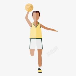 黑人篮球打篮球的黑人少年矢量图高清图片