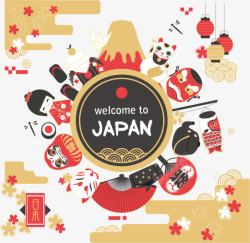日本旅游宣传单日本特色传统高清图片