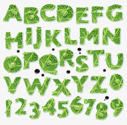 蔬菜背景字母矢量图素材