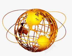 北美南美地图金属球体高清图片
