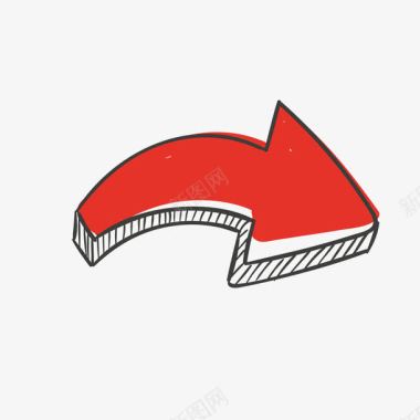 红色纹理筷子红色箭头图标图标