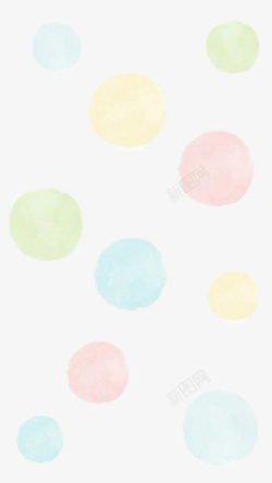 手绘彩色球卡通泡泡节日海报装饰素材
