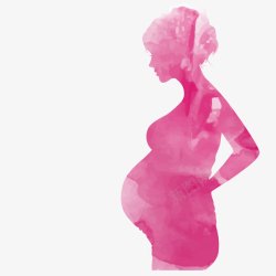 女人怀孕彩色现代海报装饰高清图片