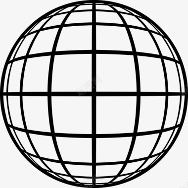 球卡通球彩球黑色地球线条图标图标