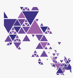 紫色三角形几何花纹矢量图素材
