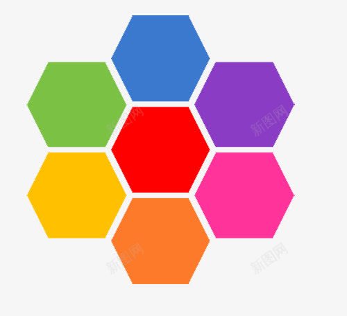 彩色蜂巢几何png免抠素材_88icon https://88icon.com 彩色模板 网页设计 菱形图案