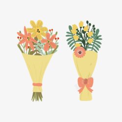 节日邀请函唯美彩色水彩花环花束植物高清图片