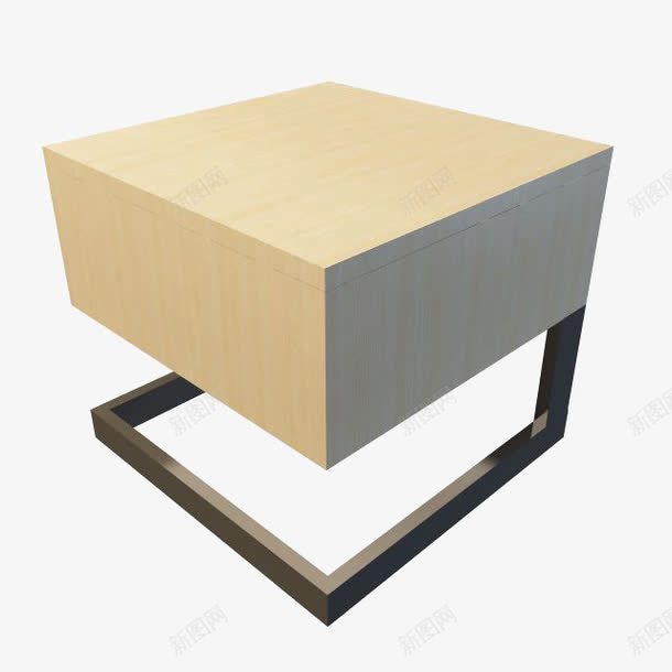 床头柜3D模型psd免抠素材_88icon https://88icon.com 几何体 台子 木制桌面