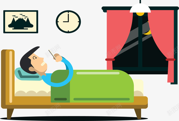 躺在床上看手机的人png免抠素材_88icon https://88icon.com 世界睡眠日 准备睡觉啦 看手机 睡前玩手机 睡眠日 矢量png 躺床上看手机