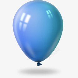 蓝色气球海报背景素材