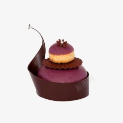 香芋紫薯巧克力蛋糕布丁素材