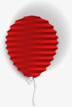 红色折纸气球素材