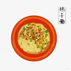 中国特色食物武汉热干面高清图片