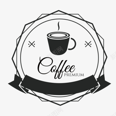 矢量几何素材几何杯子咖啡logo矢量图图标图标