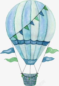 美丽的热气球卡通手绘美丽的热气球高清图片